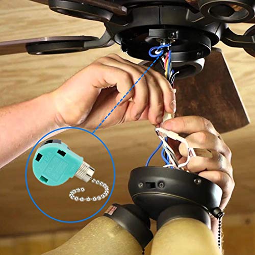 DAYONE ZE-268S6 Nickel Ceiling Fan Switch 3 Speed 4 Wire Replacement - Pull Chain Control