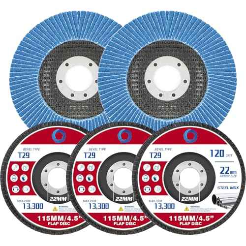 Abrasive Flap Discs,5 Pack,Premium 4.5" x 7/8" Type 29 High Density Zirconia Flap Sanding Discs 4-1/2 Inch for Angle Grinder,Grinding Wheels & Discs,Sanding Discs for Wood & Metal.(40 Grit)