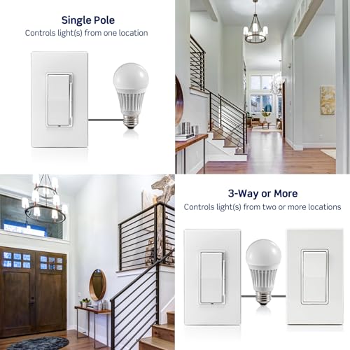 Leviton Decora Slide LED Dimmer Switch White - 150W Dimmable Lighting Control