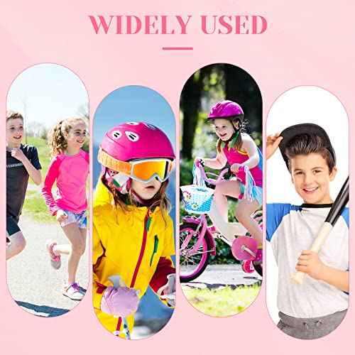 Haysandy 4 Pieces/ 2 Pair Kids Ankle Support Brace Elastic Kids Compression Socks Knitted Ankle Sleeve for Jogging Running Fitness (Pink,5-10 Years)