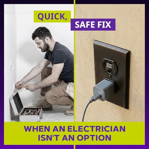 Glow in the Dark Outlet Plug Fix Set - 10 Pack Snug Plug Outlet Tighteners