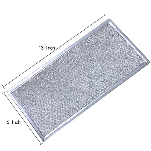 Whirlpool 2-Pack Grease Filter WMH31017HZ/AS/HS/32519HZ Replacement - 13 x 6 in, Bubosper