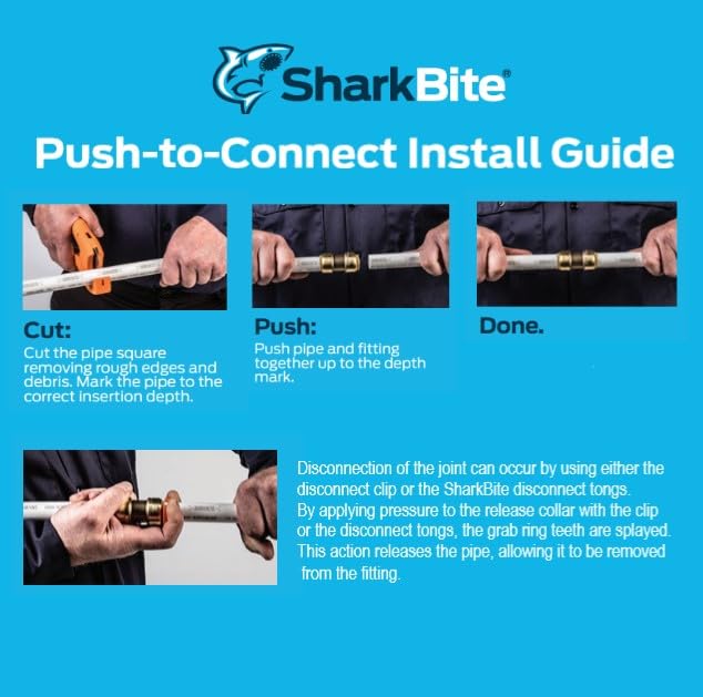 SharkBite 3/4 in. PTC x 3/4 in. MHT Brass Garden Valve - Multi-Turn, Push Connect