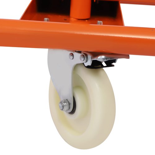 REHOUPTU Steel Drywall Cart Dolly, 780Lbs Load Capacity Panel Truck, Heavy Duty Drywall Sheet Cart with Four Swivel Casters for Handling Wall Panels, Wood Board, Orange (780lbs)