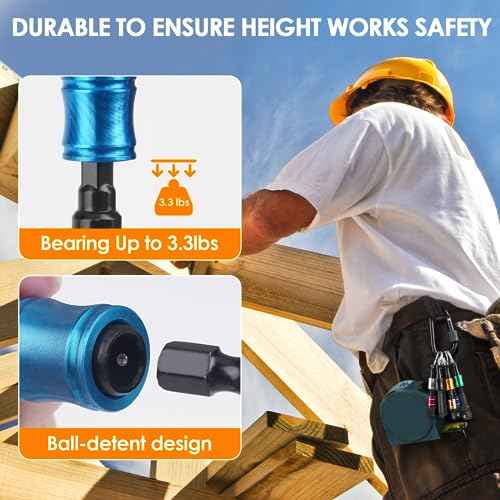 Tools for Men Bit Holder Tool Gifts for Men Gifts Christmas 1/4 Hex Shank Socket Screwdriver Drill Bit Holder Keychain Impact Driver Extension Bar Cool Stuff Gadgets Gifts for Dad Who Have Everything