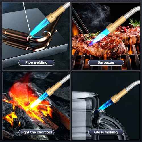 Heat Propane Mapp Torch Multi Purpose Includes 3 Nozzles/Tips High Intensity Trigger Start Torch Heat Shrink Torch