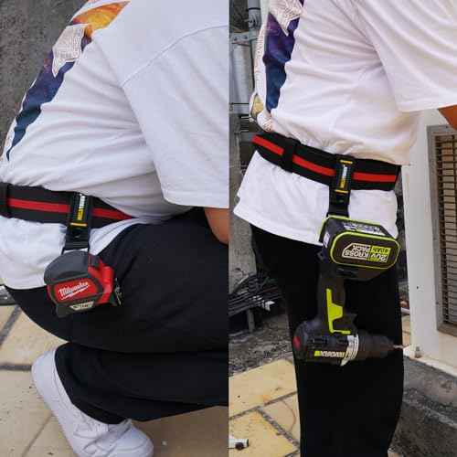 MELOTOUGH Measuring Tape Holder Tape Measure Holder Drill Impact Tool Holster for Tape Measure, Drills, Clipped Tool