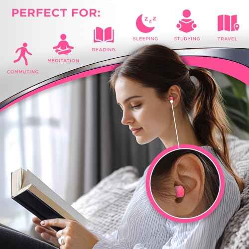 HEAROS Sleep Pretty in Pink Ear Plugs For Sleeping, 14 Pair (Pack of 1)