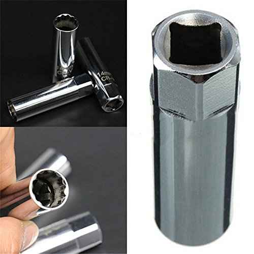 OSOF 14mm & 16mm Spark Plug Socket Thin Wall 12-Point Removal Tool 3/8 inch Square Drive Set