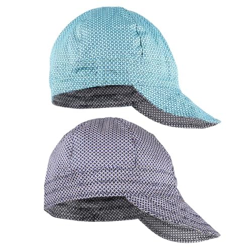 BOCOMAL Welding Cap Flame Resistant CAT2 Midweight Printed 6 Pannel Welder Caps-2 Pack