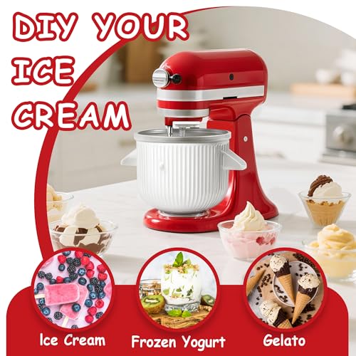 KitchenAid Ice Cream Maker Attachment for 4.5–6 Qt Mixers