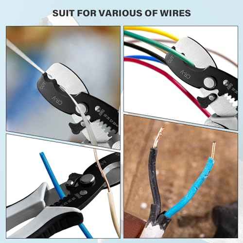 Wire Cutters Stripper, BOOSDEN 8 inch Cable Cutters, Awg Wire Cutters,Precision Wire Stripper,Heavy Duty Cable Cutters, Spring Cable Cutting Pliers for Aluminum Wire,Communications Cable Cutting