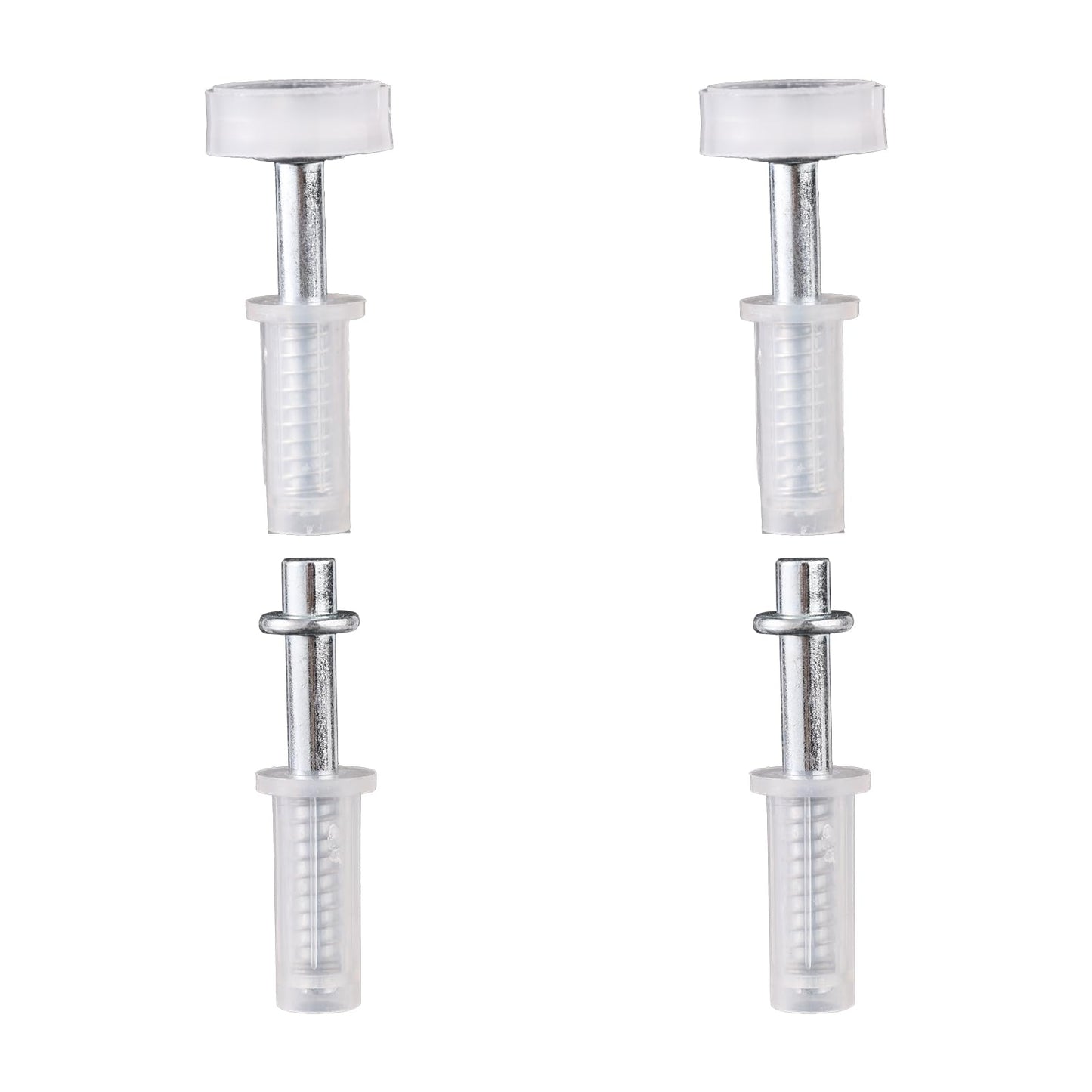 4 Pcs Bi-Fold Door Top Roller Guide Wheel and Top Pivot, Spring Loaded Bifold Closet Door Pivot Pin Folding Closet Repair Kit for Barn & Sliding & Cabinet Repair