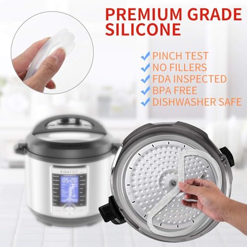 ZoneFly 6qt Silicone Gasket Sealing Ring for Instant Pot IP-DUO60/DUO50 etc. 2-Pack