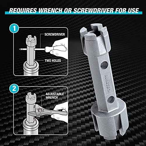 DURATECH Tub Drain Remover Wrench, Dual Ended Aluminum Alloy Wrench for Bath and Shower Drains