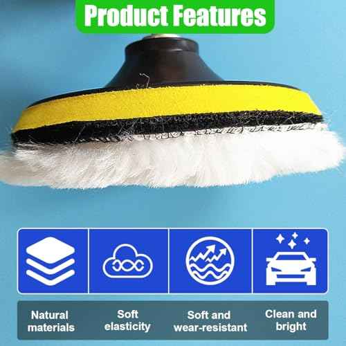 8PCS 5 Inch Polishing Pad, Round Car Orbital Detailing Polishing Pad with Hook & Loop Design, Soft Microfiber Buffing Wheel for Vehicle Sealing Glaze, Waxing (5 Inch)