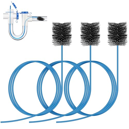 48 Inch Blue Condensate Trap Drain Cleaning Brush - 3 Pack for HVAC & AC Systems