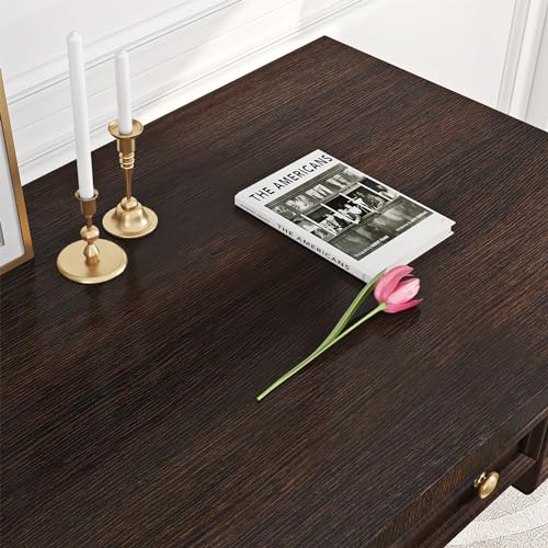 ReWallpaper Dark Brown Wood Peel and Stick Wallpaper 17.7 x 78.7 inches - Textured Vinyl Contact Paper for Furniture & Walls