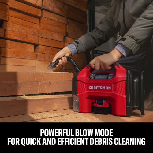 CRAFTSMAN 3-in-1 Tire Inflator, Portable Air Compressor & Vacuum, Tool Only