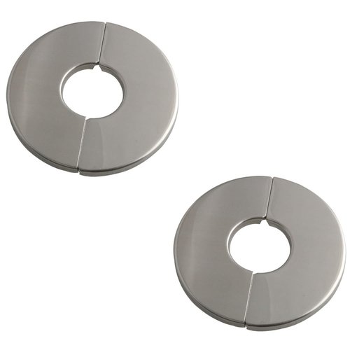 HSCGIN Wall Split Flange 2PCS Stainless Steel Round Escutcheon Plate Floor and Ceiling Plate Cover Split Flange for 28mm Dia Pipe 25 Type Silver
