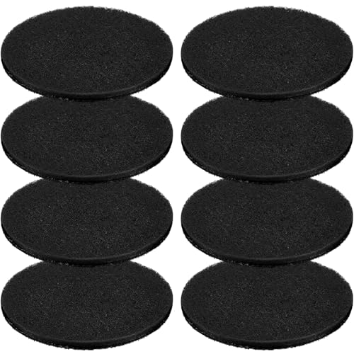 Pangda 8 Pack Oval Charcoal Filters for Compost Bin - 6.5 x 5 in, 3/8 in Thick