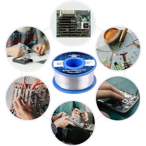Solder Wire 63/37, high Purity no-wash tin-Lead Rosin cored Wire with 2.2% Flux for Electric Soldering (0.8mm 50g)