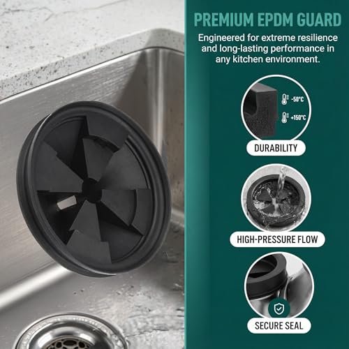 2 Pack 1/8 Inch EPDM Rubber Garbage Disposal Splash Guard for InSinkErator Evolution Series