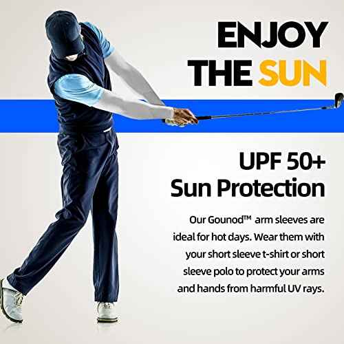 GOUNOD Arm Sleeves for Men Women,Compression Sleeves to Cover Arms for Men Working,Sun Sleeves for Men UV Protection