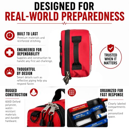 SURVIVAL 142-Piece Large First Aid Kit Emergency Response System