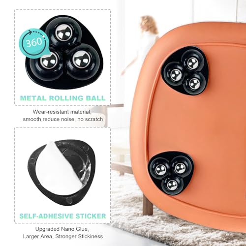 Black Self Adhesive Appliance Sliders 8 Pack for Kitchen & Furniture - Tasttin