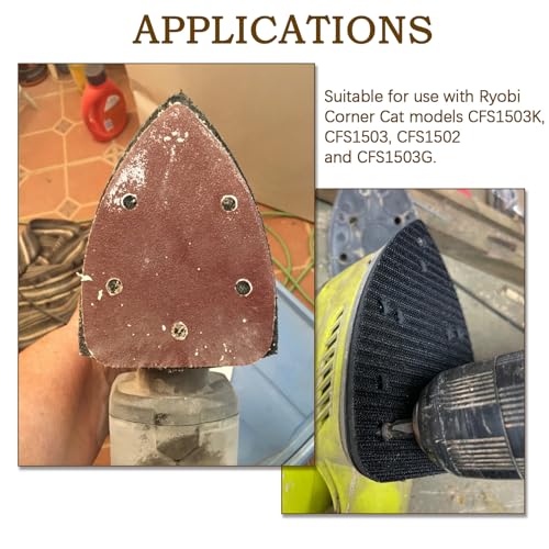 1PCS Mouse Pad Replace for Ryobi 039065005001 Backing Platen Compatible with Ryobi Ridgid Homelite CFS1503G CFS1502 CFS1503 CFS1503K Corner Cat Sander