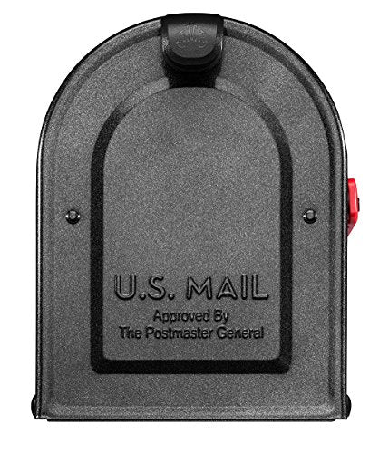 Architectural Mailboxes MB1 Medium Pewter Post-Mounted Mailbox - Rust-Resistant, USPS Approved