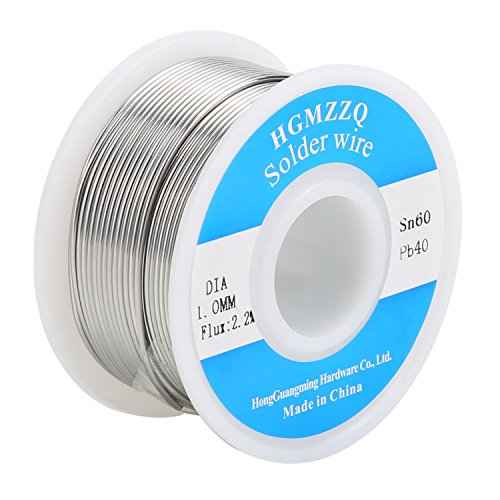 60/40 Tin Lead Solder Wire with Rosin for Electrical Soldering 0.039 inch-0.22lbs(1.0mm-100g)