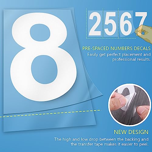 OLADOT Reflective Mailbox Numbers Stickers 3x3 & 4x2 Waterproof Self-Adhesive