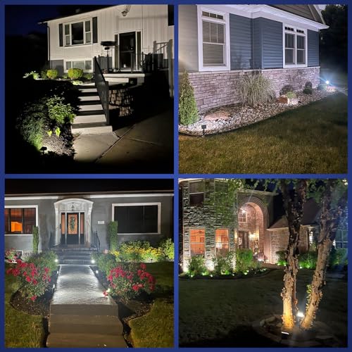 NYMPHY Outdoor Solar Lights 4 Pack Waterproof Cool White - Garden & Pathway Lighting
