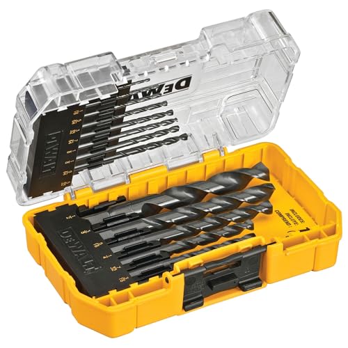 DEWALT 14-Piece Drill Bit Set with 3-Flats Shank, 135° Split Point for Wood, Metal, Plastic — Pack of 1