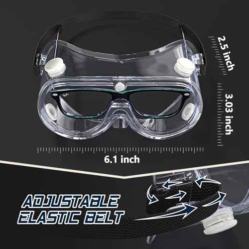 Anti-fog Safety Goggles,Adjustable Chemistry Lab Goggles