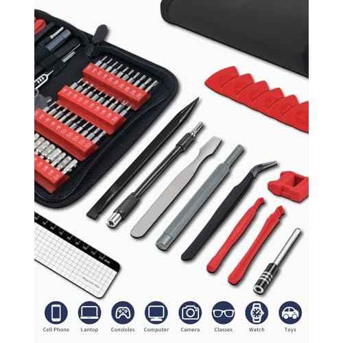 EasyTime Electronics Small Screwdriver Set: 57 PCS Mini Precision Repair Tool Kit with Magnetic Bits for Computer PC Laptop Phone Switch PS4 Xbox Tablet DIY Home