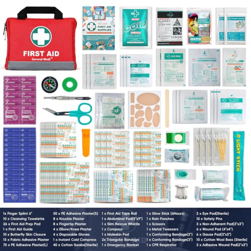 General Medi 309-Piece First Aid Kit Emergency Medical Supplies