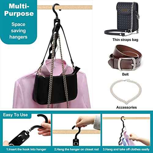 Closet Organizers and Storage,Upgraded Organization and Storage Clothes Hanger,8 Pack College Dorm Room Essentials,Sturdy Closet Organizer Home Essentials Space Saving Hangers for Thick Clothe