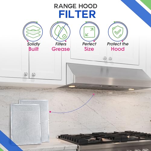 Bagean 2-Pack 11.81 x 17.32 in Allure Range Hood Filter BPS1FA36 Replacement