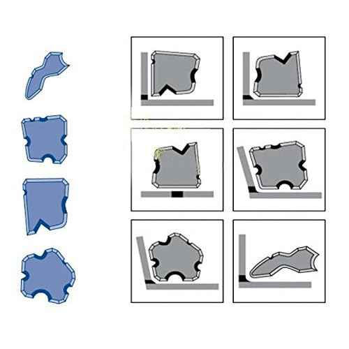 Silicone Sealant Finishing Tools - Silicone Smoothing Caulking Profile Line Joint Corner Tool with Caulk Remover Tool, Sealant Smoother Profiler Former Applicator Edger, 8 Piece