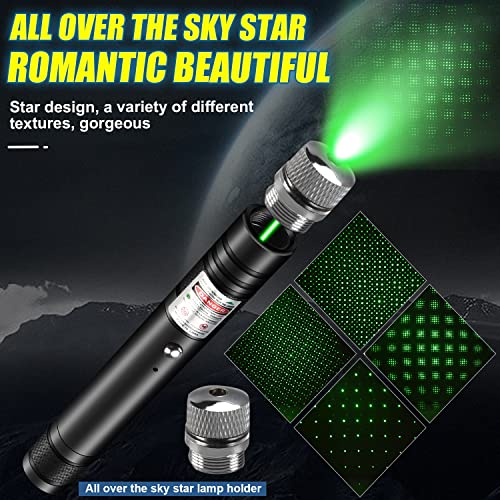 Green Laser Pointer High Power, Rechargeable Flashlight with Laser Pointer, Long Range Laser Pointer for Astronomy Construction and Outdoor Adventures