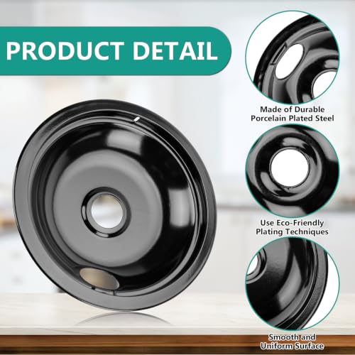Cenipar 5304430149/5304430150 Drip Pan Set for Electric Range 8-pc MP21YA/MP15YA Includes 2x 5304430149 & 2x 5304430150