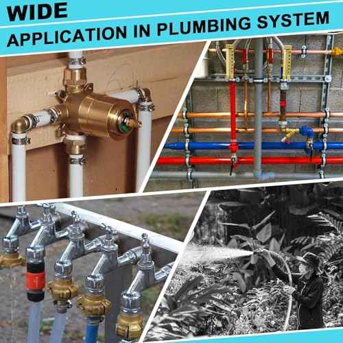 50 Pack 1/2 Inch PEX Cinch Clamps Rings, 304 Stainless Steel PEX Crimp Rings, Pinch Clamps for PEX Tubing Pipe Fittings Connection