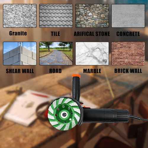 4 1/2 Inch Diamond Concrete Grinding Wheel 12-Segment Turbo Cup Wheel for Angle Grinder Heavy-Duty Polishing & Fast Smoothing for Concrete, Stone, Marble, Granite & Thinset Removal