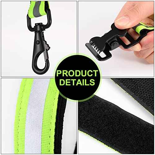 2 Pieces Firefighter Glove Strap with Reflective Trim Firefighting Glove Safety Strap Turnout with Swivel Snap Hook Clip