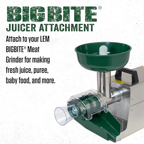 LEM BigBite Juicer Attachment for Grinders - Fresh Juice & Puree Utility