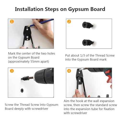 Garage Storage Utility Hooks£¬Garage Garden Tool Organizer£¬Steel Wall Mount Hooks, Large Garden U Hooks £¨2 Pack£© (Type-2-Gray)