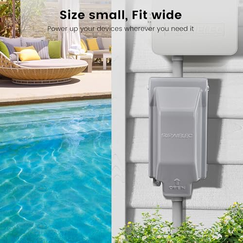 SURAIELEC 20A GFCI Outdoor Electrical Outlet Box Weatherproof Rust-Resistant